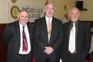 Chick Young and Jimmy Stirling with the Club President.